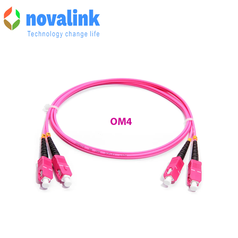 Dây nhảy quang  OM4 chuẩn SC-SC multil mode duplex dài 1.5m Novalink NV-61501A cao cấp